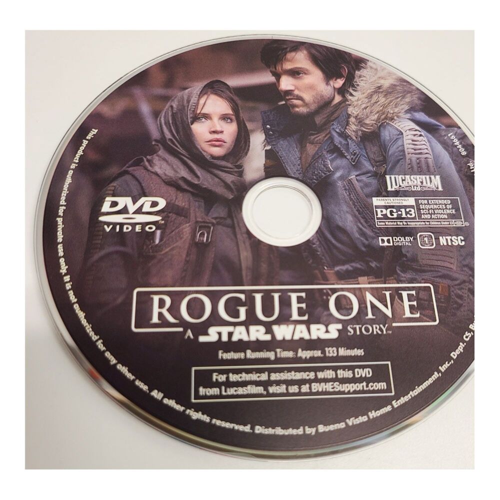 Rogue One A Star Wars Story DVD Movie Lucasfilm Action Sci-Fi Adventure